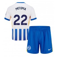 Maglia Calcio Brighton Kaoru Mitoma #22 Prima Divisa Bambino 2024-25 Manica Corta (+ pantaloncini)